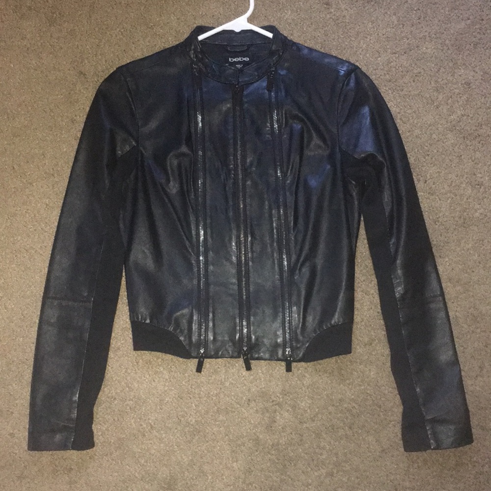 Black Bebe Leather jacket Size S